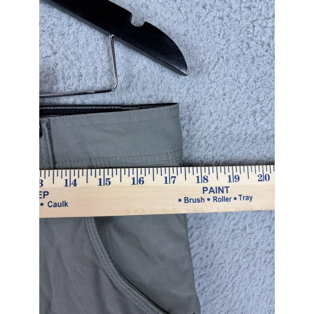 PrAna Pants Mens 36x29 Gray Slim Fit Hiking Cargo Adjustable Waist Outdoor Tech